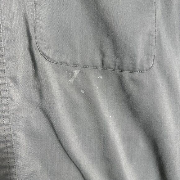 Cabelas Shirt Mens Large Tall Button-Up Gray Chest Pocket Outdoor Comfort Adult - Picture 4 of 9